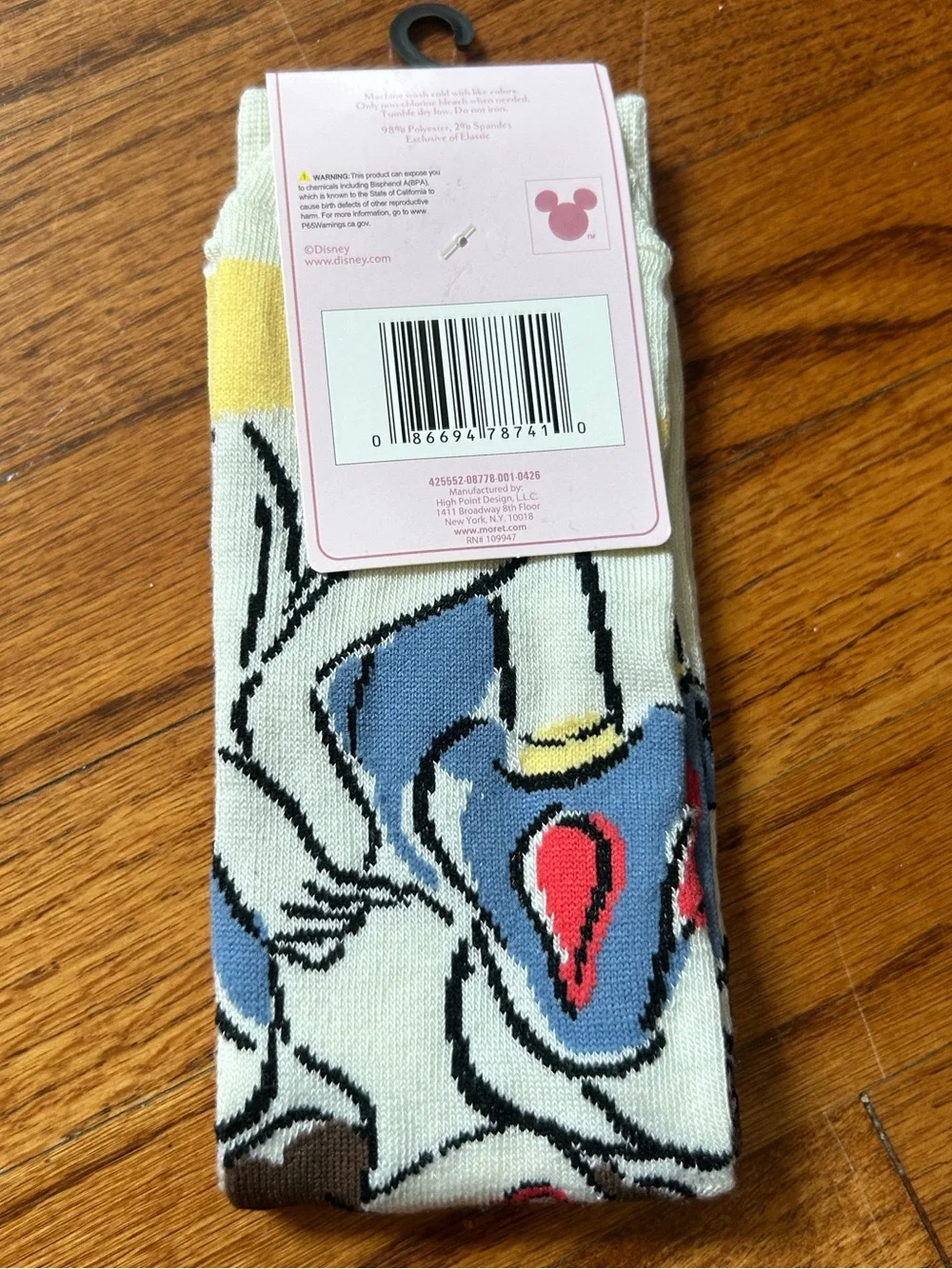 Disney Princess Snow White & Bluebirds Crew Socks Women’s Shoe Size 6.5-12